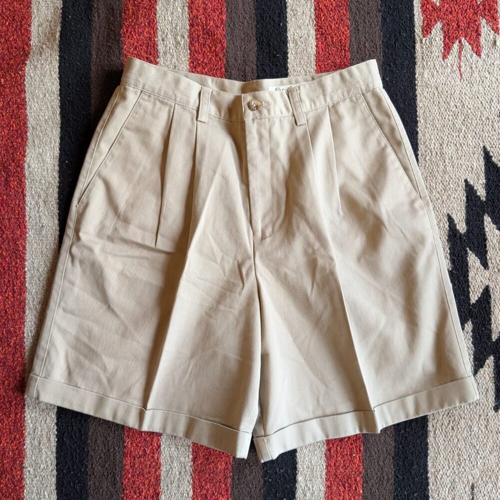 Eddie Bauer Women's  Khaki Pleated Shorts Size 12